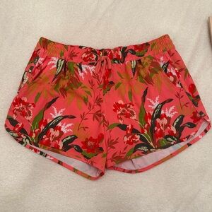 Tropical Floral Women's Athletic Shorts